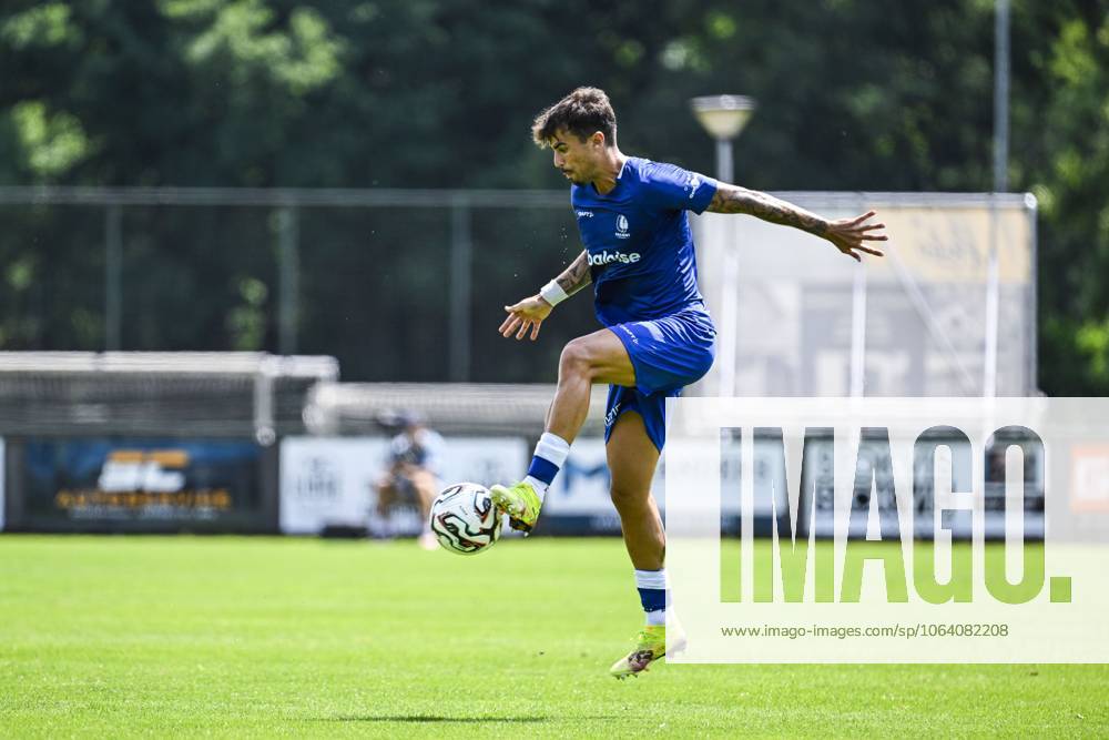 Gent s Tiago Araujo pictured in action during a friendly soccer game between Belgian soccer team KAA Gent and RAAL La Louviere, on Saturday 12 July 2025 in Horst, The Netherlands. The team is preparing for the upcoming 2025-2026 first division season. TOM GOYVAERTS TomxGoyvaerts x128964827x
