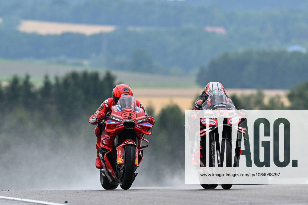 Sprint race of MotoGP Liqui Moly Motorrad Grand Prix Deutschland at Sachsenring Circuit. July 12 2025 In picture: Marc Marquez and Marco Bezzecchi Carrera al sprint del Gran Premio Liqui Moly Motorrad de MotoGP de Alemania en el Circuito de Sachsenring, 12 de Julio de 2025 POOL MotoGP.com Cordon Press Images will be for editorial use only. Mandatory credit: MotoGP.com Cordon Press Cordon Press Cordon Press Cordon Press