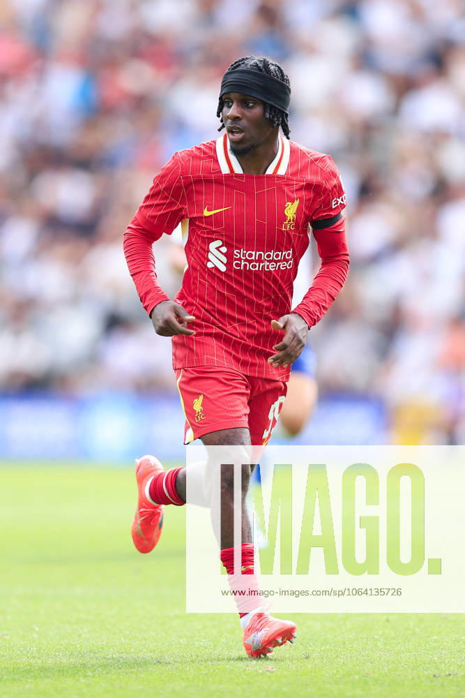 Fußball Vorsaison-Freundschaftsspiel Preston North End gegen Liverpool 13. Juli 2025 Vorsaison-Freundschaftsspiel Preston North End gegen Liverpool Jeremie Frimpong von Liverpool Foto Simon Stacpoole Abseits Preston UK