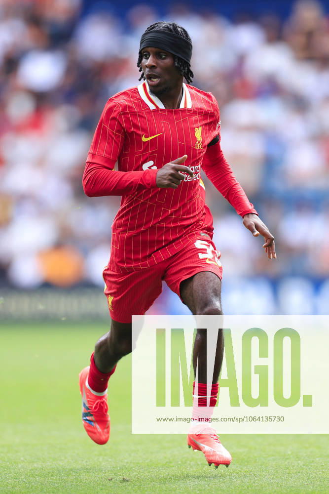 Fußball Vorsaison-Freundschaftsspiel Preston North End gegen Liverpool 13. Juli 2025 Vorsaison-Freundschaftsspiel Preston North End gegen Liverpool Jeremie Frimpong von Liverpool Foto Simon Stacpoole Abseits Preston UK