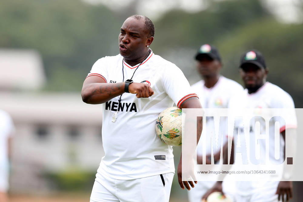 Harambee Stars Head coach Benni McCarthy gives instruction during their training session for Africa Nations Championship (CHAN) on 16th July 2025 at Moi International Sports Centre, Kasarani Annexe ground.Photo CHRIS OMOLLO