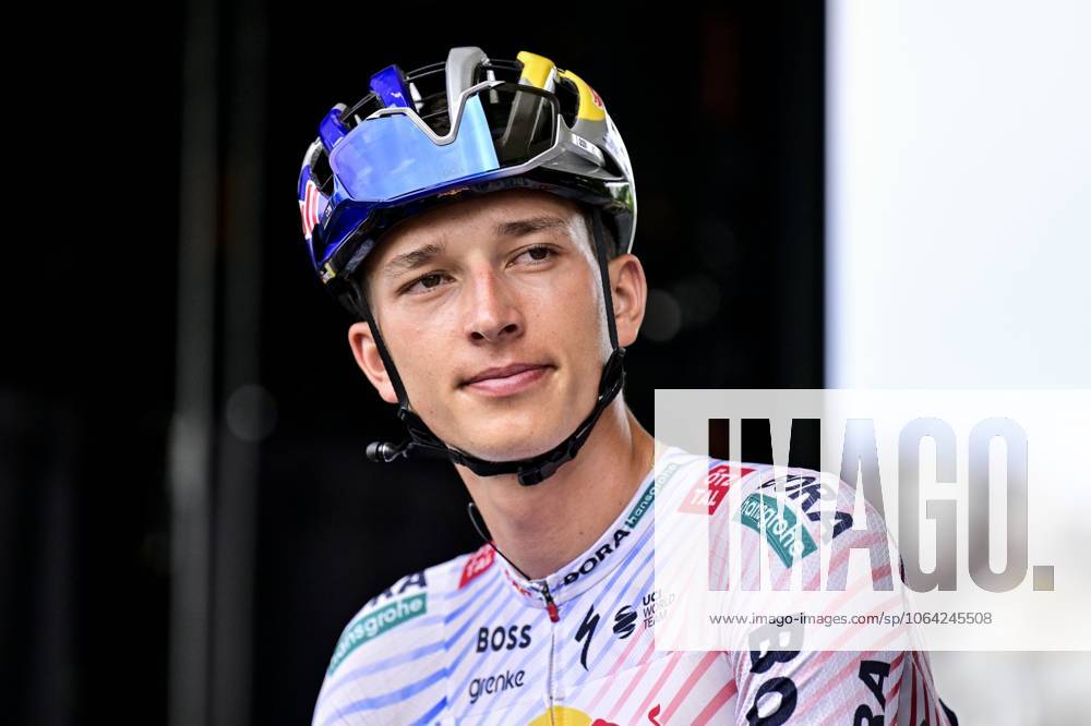 German Florian Lipowitz of RedBull-BORA-hansgrohe pictured at the start of stage 14 of the 2025 Tour de France cycling race, from Pau to Luchon-Superbagneres (183 km), on Saturday 19 July 2025 in France. The 112th edition of the Tour de France starts on Saturday 5 July in Lille, France, and will finish in Paris, France on the 27th of July. DIRKxWAEM x129556429x
