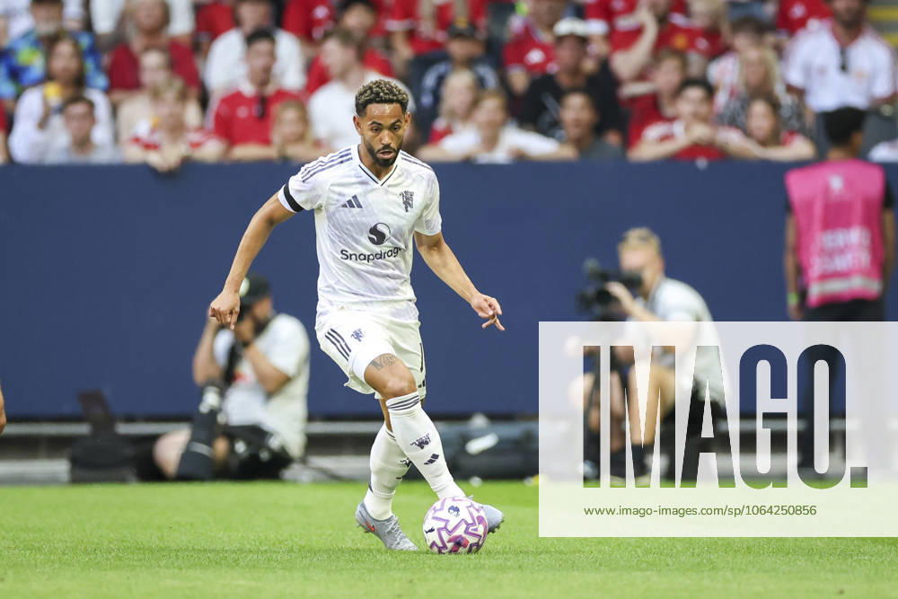 Manchester United, ManU FC v Leeds United FC, Pre-Season Friendly, Stockholm Manchester United forward Matheus Cunha (10) in action during the Manchester United FC v Leeds United FC Pre-Season Friendly match at the Strawberry Arena, Stockholm, Sweden on 19 July 2025 Credit: Phil Duncan Every Second Media Editorial use only. All images are copyright Every Second Media Limited. No images may be reproduced without prior permission.