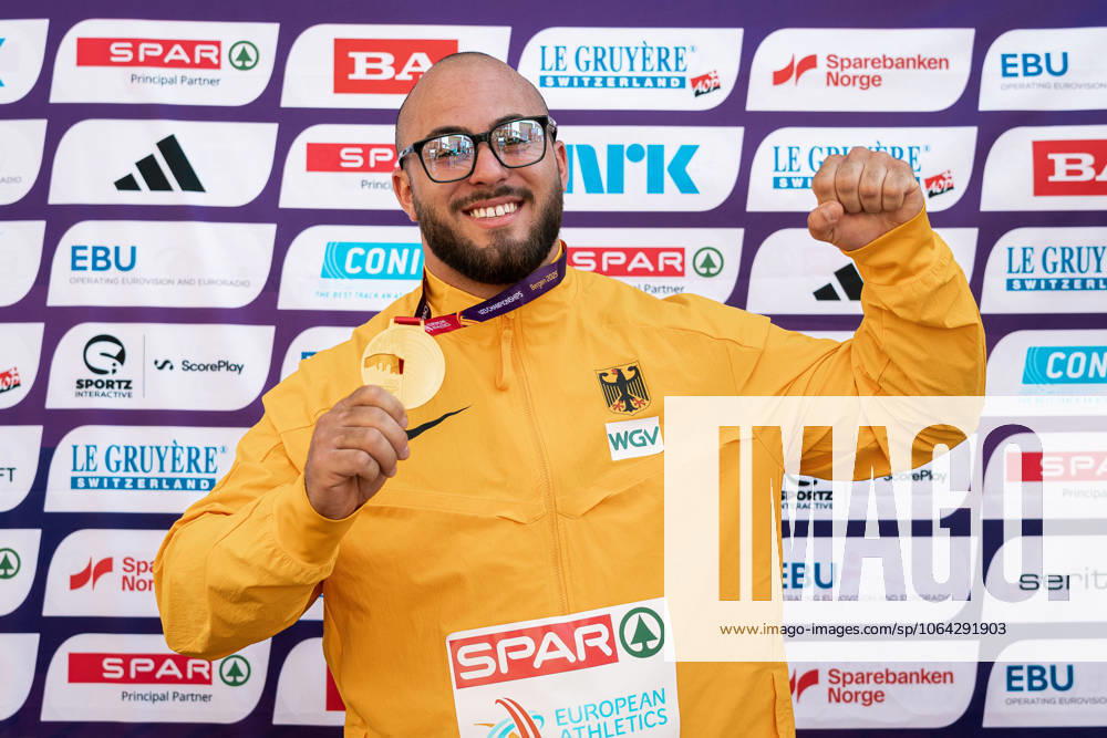 Tizian Lauria VfL Sindelfingen, Shot Put Men , NOR, Athletics, Athletics, European Athletics U23 Championships 2025, European Athletics U23 Championships, Bergen, 20 07 2025, NOR, Athletics, Athletics, European Athletics U23 Championships 2025, European Athletics U23 Championships, Bergen, 20 07 2025 Bergen