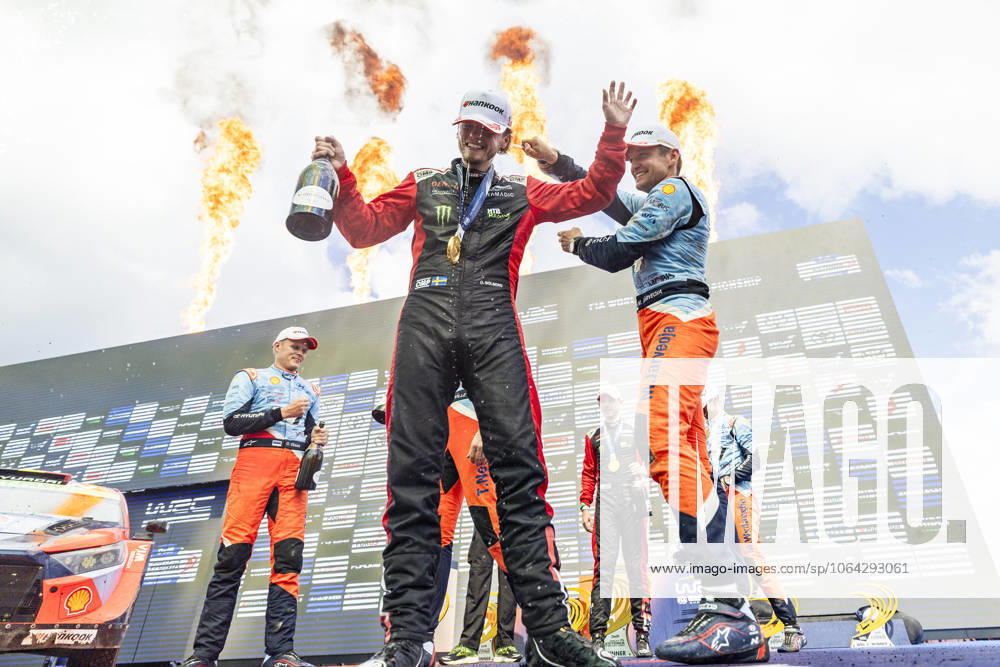 AUTO - WRC, Motorsport Rallye, WM - RALLY ESTONIA 2025 SOLBERG Oliver, Toyota GR Yaris Rally1, portrait, podium, portrait during the 2025 Rally Estonia, 8th round of the 2025 WRC World Rally Car Championship, from July 17 to 20, 2025 at Tartu, Estonia - TartuEstonia