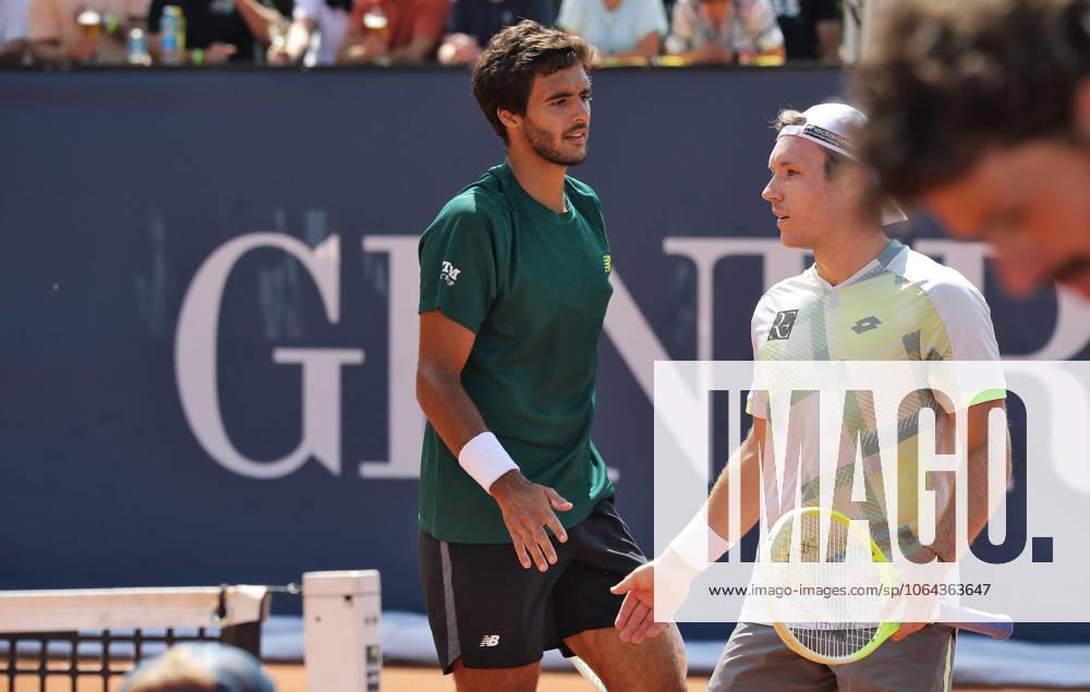TENNIS - ATP, Tennis Herren Generali Open 2025 KITZBUEHEL,AUSTRIA,23.JUL.25 - TENNIS - ATP World Tour, Generali Open. Image shows Francisco Cabral (POR) and Lucas Miedler (AUT). GEPAxpictures xMatthiasxHauer