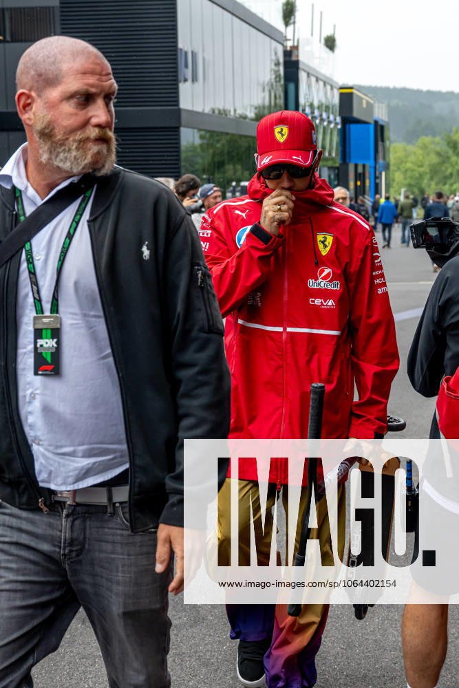 STAVELOT, BELGIUM: Lewis Hamilton, racing for the Ferrari team during the 2025 Formula 1 Belgian Grand Prix at the Circuit de Spa-Francorchamps in Stavelot, Belgium