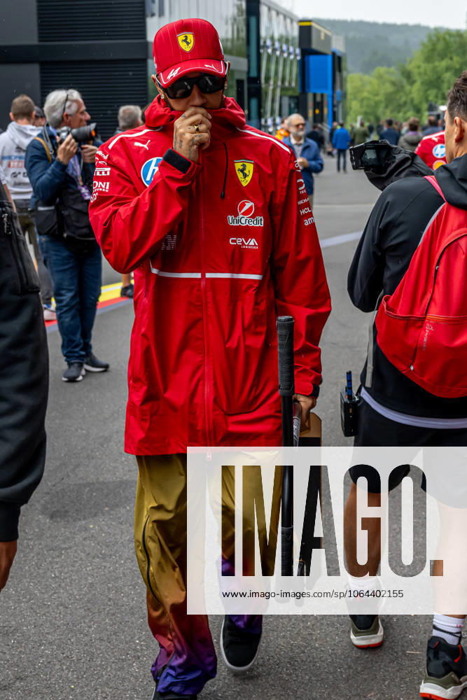 STAVELOT, BELGIUM: Lewis Hamilton, racing for the Ferrari team during the 2025 Formula 1 Belgian Grand Prix at the Circuit de Spa-Francorchamps in Stavelot, Belgium