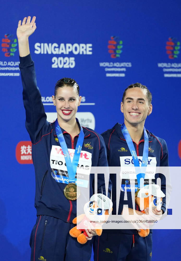 World Aquatics Championships 2025 Singapore World Aquatics Championships 2025, Singapore ðü July 25 10:02 AM SGT ðüÖ Gold Spain ðü‡ªðü‡¸ Dennis Gonzalez Boneu & Iris Tio Casas deliver a mesmerizing free routine to top the podium. ðü¥ˆ Silver Neutral Athletes ðü‡·ðü‡º (NAB) Aleksandr Maltsev & Olesia Platonova secure silver with trademark elegance and precision. ðü¥‰ Bronze Great Britain ðü‡¬ðü‡ß Ranjuo Tomblin & Isabelle Thorpe impress judges and audiences alike, taking home bronze. Golden Grace from Spain! Dennis Gonzalez & Iris Tio claim top honors in the Mixed Duet Free Final, edging out NABs Maltsev & Platonova, while Britains Tomblin & Thorpe round off the podium in Singapore. Singapore Aquatics Centre Singapore