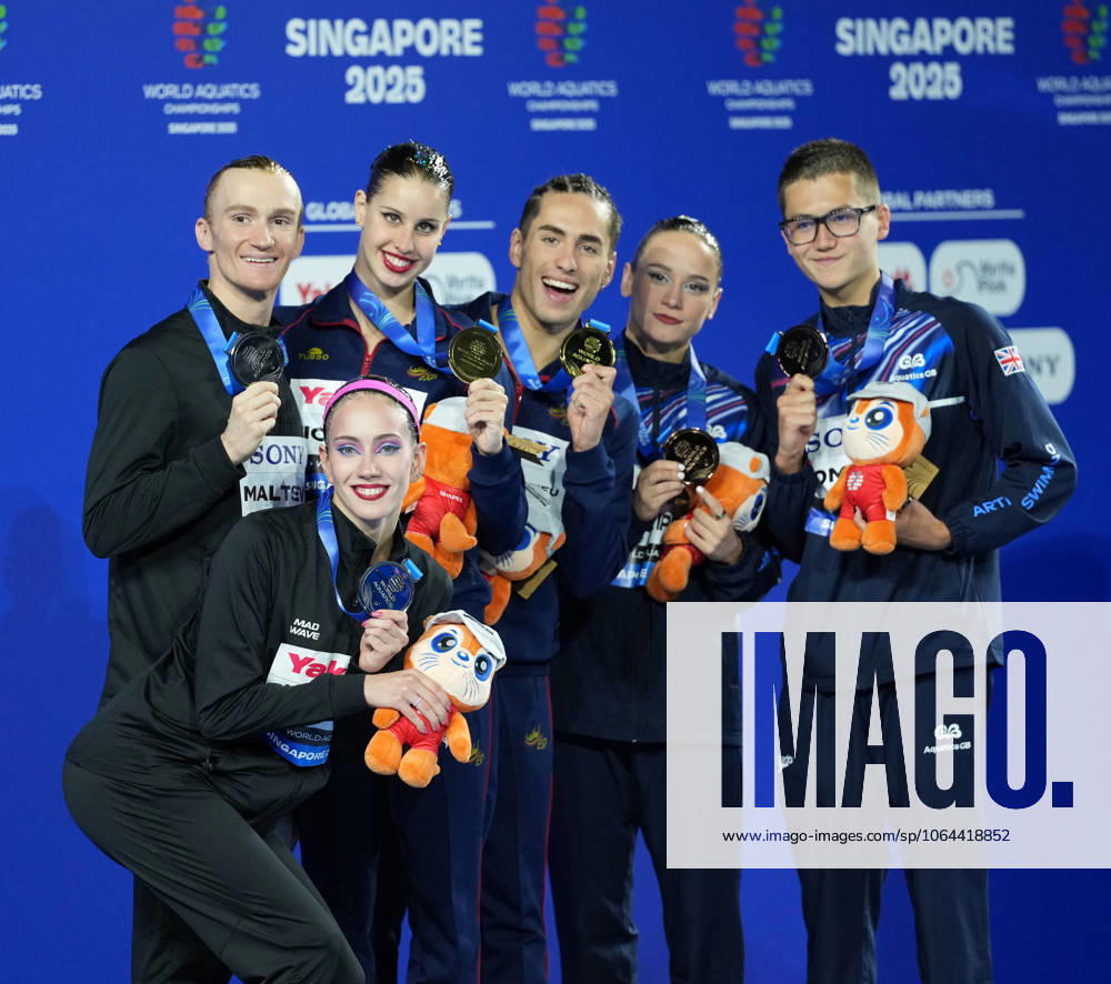 World Aquatics Championships 2025 Singapore World Aquatics Championships 2025, Singapore ðü July 25 10:02 AM SGT ðüÖ Gold Spain ðü‡ªðü‡¸ Dennis Gonzalez Boneu & Iris Tio Casas deliver a mesmerizing free routine to top the podium. ðü¥ˆ Silver Neutral Athletes ðü‡·ðü‡º (NAB) Aleksandr Maltsev & Olesia Platonova secure silver with trademark elegance and precision. ðü¥‰ Bronze Great Britain ðü‡¬ðü‡ß Ranjuo Tomblin & Isabelle Thorpe impress judges and audiences alike, taking home bronze. Golden Grace from Spain! Dennis Gonzalez & Iris Tio claim top honors in the Mixed Duet Free Final, edging out NABs Maltsev & Platonova, while Britains Tomblin & Thorpe round off the podium in Singapore. Singapore Aquatics Centre Singapore