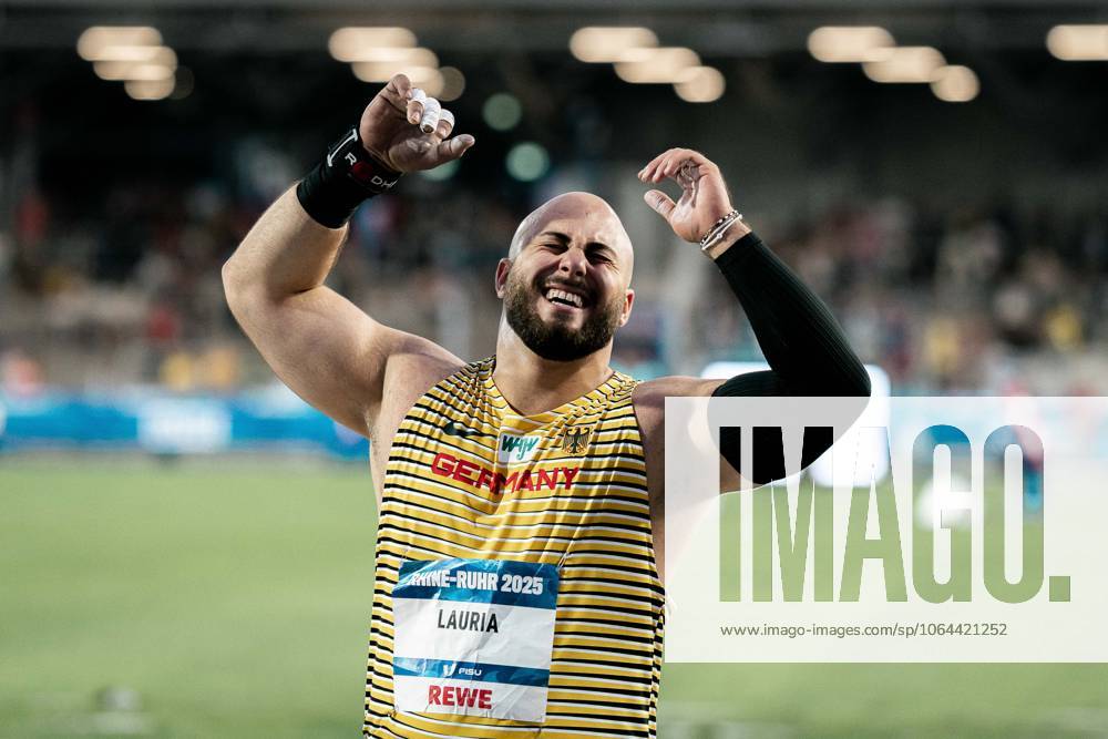 Tizian Lauria VfL Sindelfingen, Shot Put Men , GER, Athletics, FISU World University Games Summer 2025, Lohrheidestadion, Wattenscheid, 24 07 2025, GER, Athletics, FISU World University Games Summer 2025, Lohrheidestadion, Wattenscheid, 24 07 2025 Wattenscheid