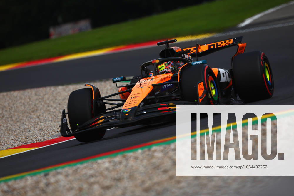 Belgian Grand Prix Oscar Piastri of McLaren Formula 1 Team on track during practice ahead of the F1 Grand Prix of Belgium at Spa-Francorchamps on July 25, 2025 in Stavelot, Belgium. Stavelot Spa-Francorchamps Belgium