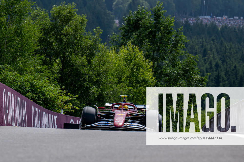 STAVELOT, BELGIUM: Lewis Hamilton, racing for the Ferrari team during the 2025 Formula 1 Belgian Grand Prix at the Circuit de Spa-Francorchamps in Stavelot, Belgium