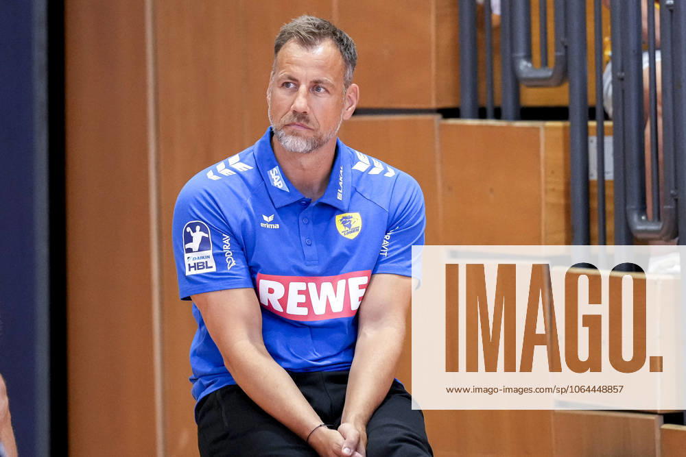 Maik Machulla coach, head coach, RNL , single picture, single photo, action, action, 25 07 2025, Schwetzingen Germany , handball, Patrick Lengler Cup, HG Oftersheim Schwetzingen Rhein Neckar Löwen