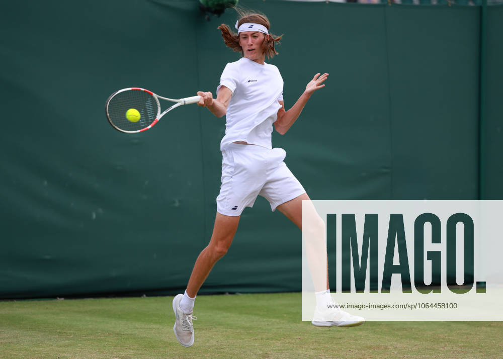 Thilo Behrmann AUT , Boys Singles, Boys Singles Tennis Wimbledon 2025 Grand Slam ITF ATP WTA AELTC London Great Britain 5 July 2025 Thilo Behrmann AUT , Boys Singles, Boys Singles Tennis Wimbledon 2025 Grand Slam ITF ATP WTA AELTC London Great Britain 5 July 2025
