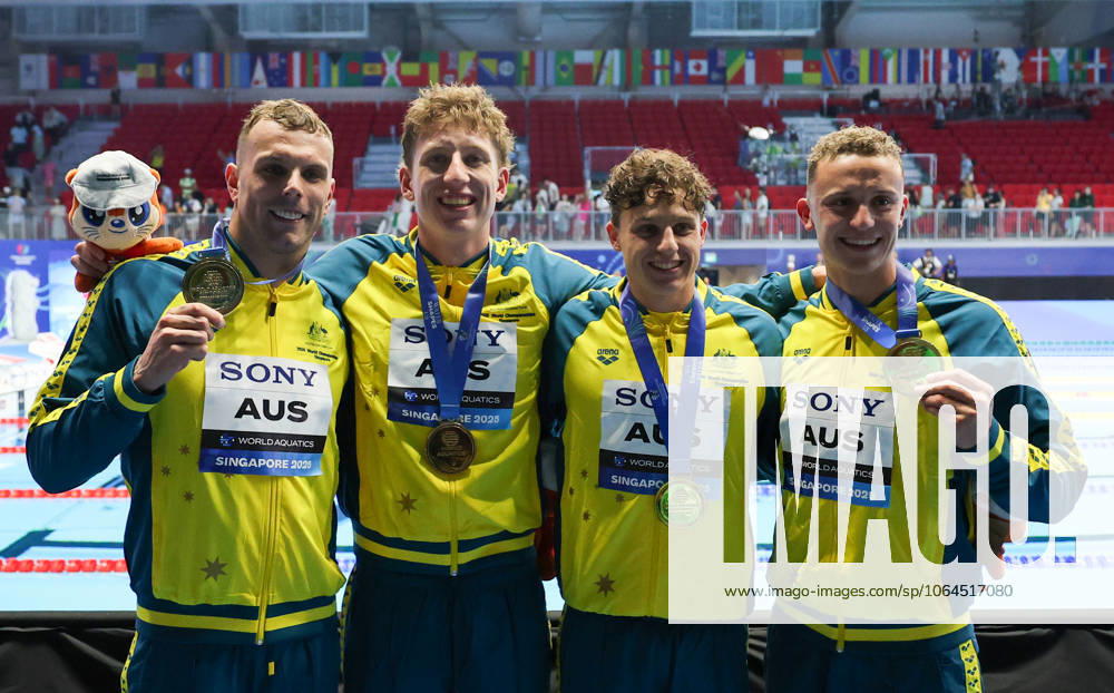 World Aquatics Championships 2025 Singapore World Aquatics Championships 2025 Singapore Men 4x100 Men Freestyle Team Australia clinched the gold medal in the Womens 4x100m Freestyle Relay, followed by the United States with silver and the Netherlands securing bronze during the medal ceremony at the World Aquatics Championships 2025. Singapore Aquatics Centre Singapore
