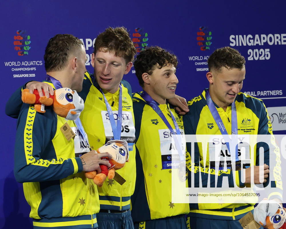 World Aquatics Championships 2025 Singapore World Aquatics Championships 2025 Singapore Men 4x100 Men Freestyle Team Australia clinched the gold medal in the Womens 4x100m Freestyle Relay, followed by the United States with silver and the Netherlands securing bronze during the medal ceremony at the World Aquatics Championships 2025. Singapore Aquatics Centre Singapore