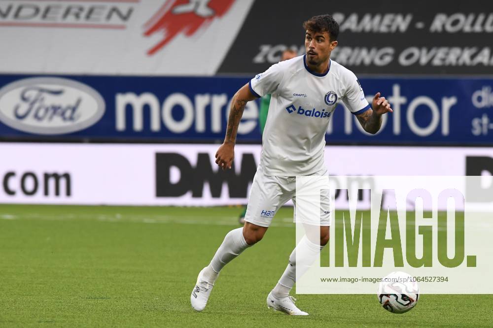 Gent s Tiago Araujo pictured in action during a soccer match between STVV and KAA Gent, Sunday 27 July 2025 in Sint-Truiden, on day 1 of the 2025-2026 Jupiler Pro League first division of the Belgian championship. JILLxDELSAUX x130134855x