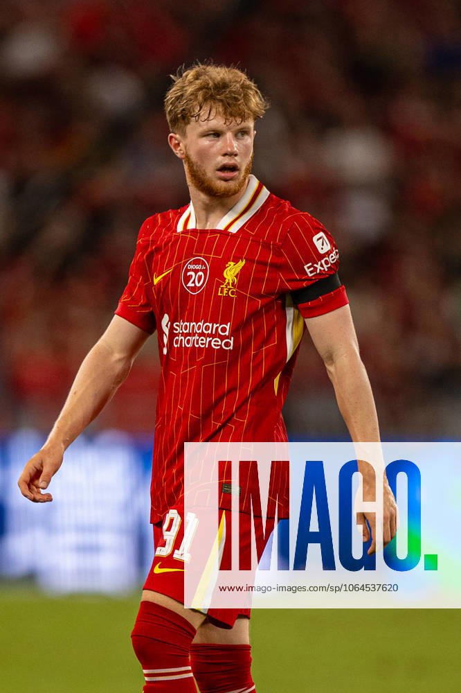 Football - Pre-Season - Liverpool FC v AC Milan HONG KONG - Saturday, July 26, 2025: Liverpool s Luca Stephenson during the Hong Kong Football Festival 2025 pre-season match between Liverpool FC and AC Milan at the Kai Tak Stadium. (Photo by David Rawcliffe Propaganda) HONG KONG Kai Tak Stadium HONG KONG CHINA