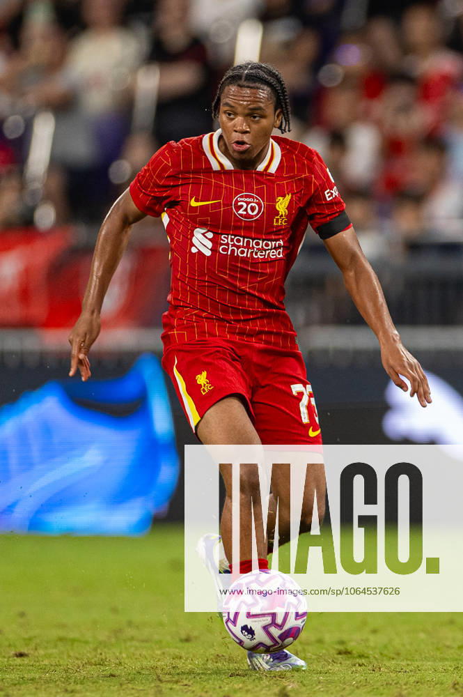 Football - Pre-Season - Liverpool FC v AC Milan HONG KONG - Saturday, July 26, 2025: Liverpool s Rio Ngumoha during the Hong Kong Football Festival 2025 pre-season match between Liverpool FC and AC Milan at the Kai Tak Stadium. (Photo by David Rawcliffe Propaganda) HONG KONG Kai Tak Stadium HONG KONG CHINA