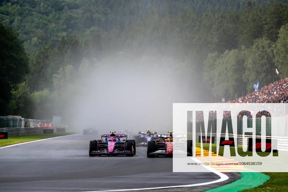 STAVELOT, BELGIUM: Lewis Hamilton, racing for the Ferrari team during the 2025 Formula 1 Belgian Grand Prix at the Circuit de Spa-Francorchamps in Stavelot, Belgium
