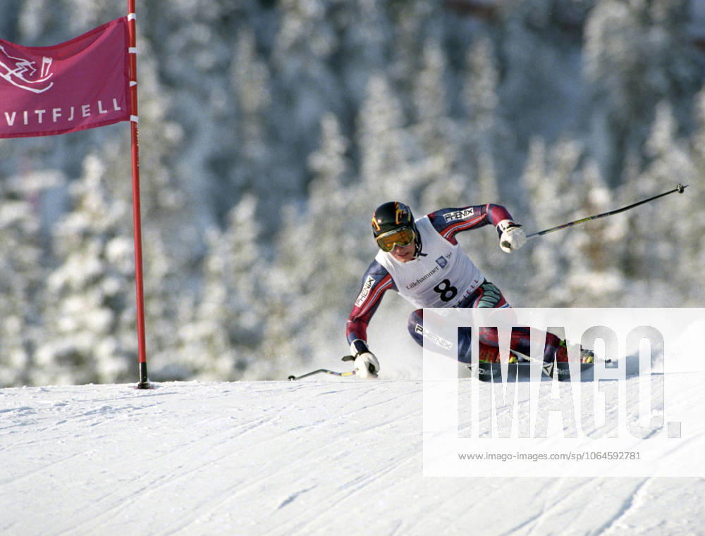 Lillehammer 19940217 Winter Olympics in Lillehammer Super G alpine Kjetil Andre Aamodt in action, he took 3rd place Won bronze Photo Calle Törnström NTB Lillehammer Norway . RESTRICTED USE FOR BETTING COMPANIES Ref:0240139443st