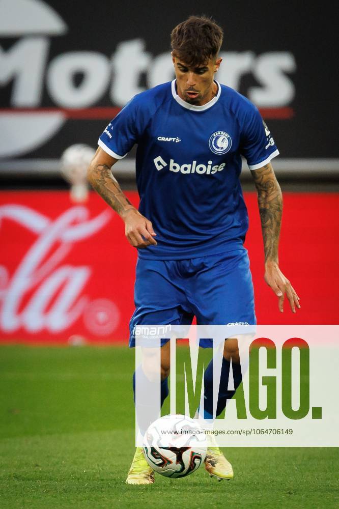 Gent s Tiago Araujo pictured in action during a soccer match between KAA Gent and RAAL La Louviere, Saturday 02 August 2025 in Gent, on day 2 of the 2025-2026 Jupiler Pro League first division of the Belgian championship. KURTxDESPLENTER x130513570x
