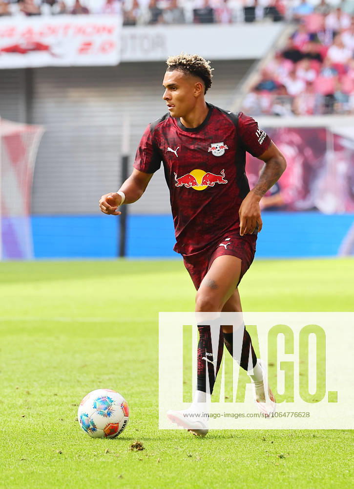 RB Leipzig Bergamo Test Match Leipzig, 02 08 2025, Red Bull Arena, Soccer, Test Match , RB Leipzig DEU vs Atalanta Bergamo ITA 1 2 1 0 , In the picture Antonio Nusa 7, RB Leipzig , Picture Point