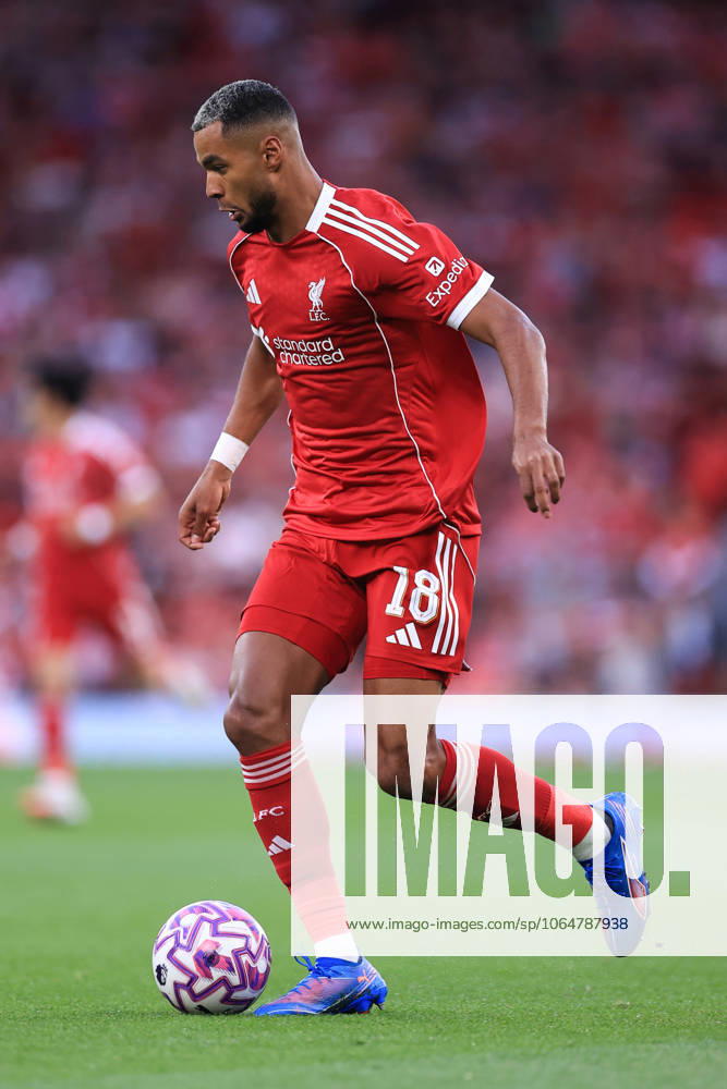 Fußball Vorsaison Freundschaftsspiel Liverpool gegen Athletic Bilbao 4. August 2025 Vorsaison Freundschaftsspiel Liverpool gegen Athletic Bilbao Cody Gakpo von Liverpool Foto Simon Stacpoole Abseits Liverpool UK