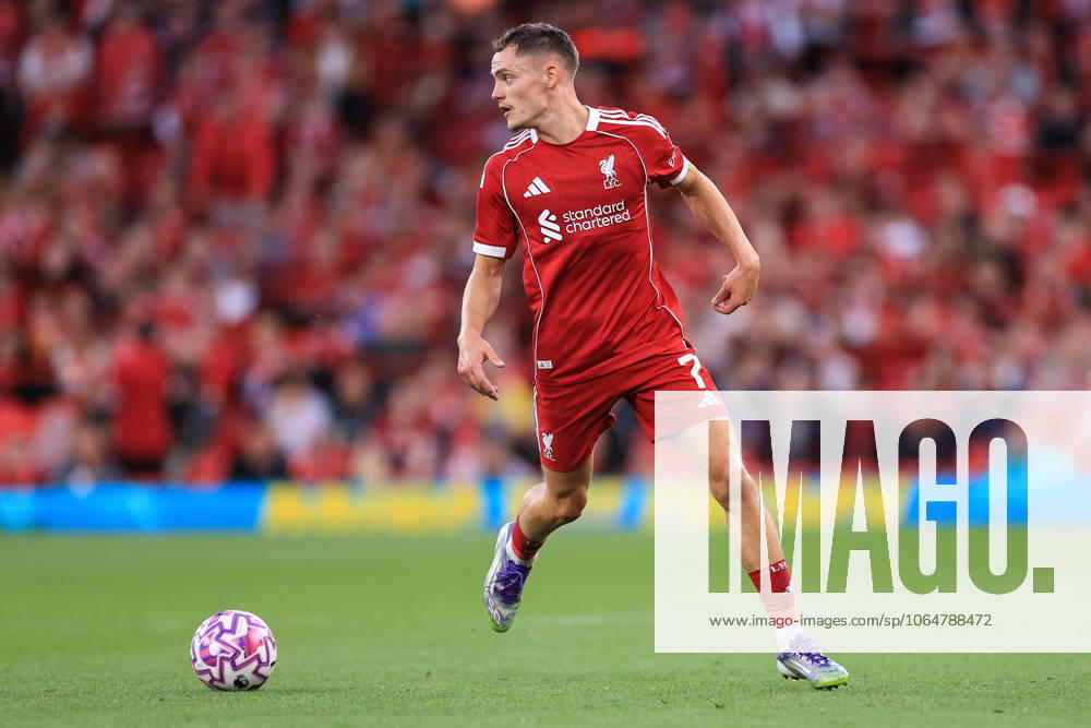 Fußball Vorsaison Freundschaftsspiel Liverpool gegen Athletic Bilbao 4. August 2025 Vorsaison Freundschaftsspiel Liverpool gegen Athletic Bilbao Florian Wirtz von Liverpool Foto Simon Stacpoole Abseits Liverpool UK