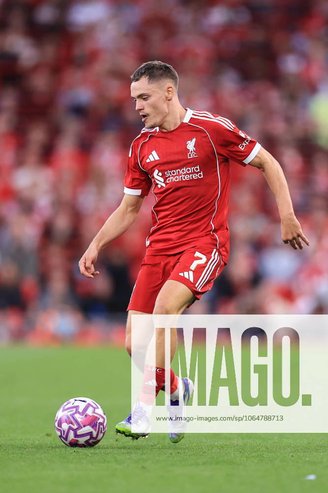 Fußball Vorsaison Freundschaftsspiel Liverpool gegen Athletic Bilbao 4. August 2025 Vorsaison Freundschaftsspiel Liverpool gegen Athletic Bilbao Florian Wirtz von Liverpool Foto Simon Stacpoole Abseits Liverpool UK