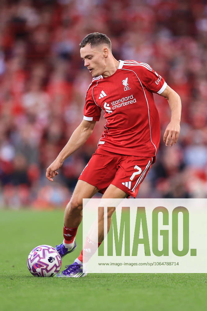 Fußball Vorsaison Freundschaftsspiel Liverpool gegen Athletic Bilbao 4. August 2025 Vorsaison Freundschaftsspiel Liverpool gegen Athletic Bilbao Florian Wirtz von Liverpool Foto Simon Stacpoole Abseits Liverpool UK