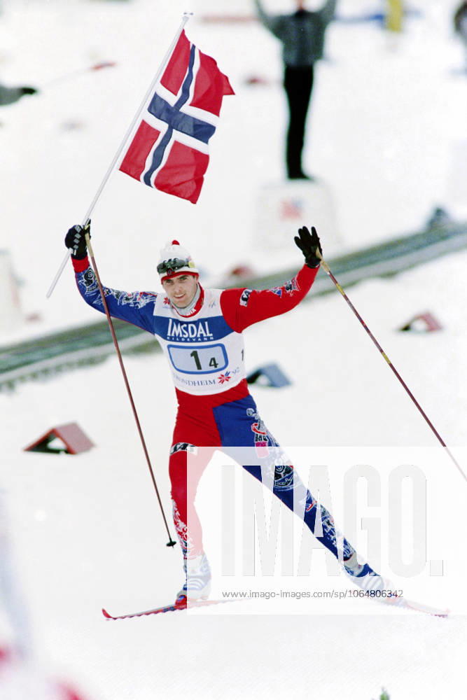 Skiing, World Championships, relay Thomas Alsgaard, Norway in victory