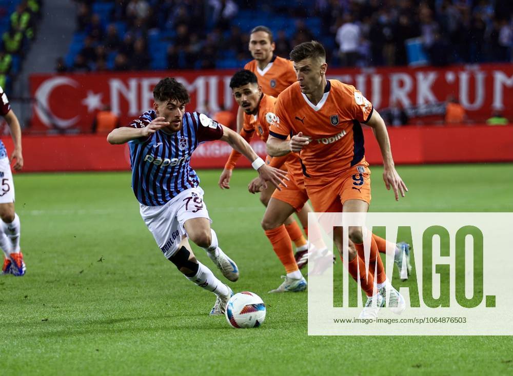 Trabzonspor v Basaksehir - Turkish Super Lig TRABZON, TURKIYE - OCTOBER 19: Pedro Malheiro (L) of Trabzonspor in action during the Turkish Super Lig week 9th match between Trabzonspor and Basaksehir at Papara Park in Trabzon, Turkiye on October 19, 2024. Trabzon Turkey. Editorial use only. Please get in touch for any other usage.