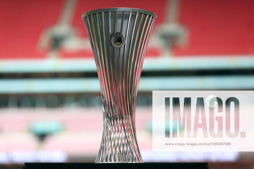 Crystal Palace v Liverpool - 2025 FA Community Shield The Uefa Conference League trophy on display before the 2025 FA Community Shield match between Crystal Palace and Liverpool at Wembley Stadium on August 10, 2025 in London, England. London Wembley Stadium England United Kingdom