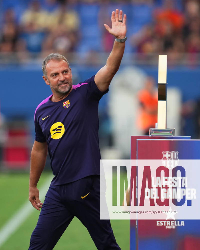 ESP: FC Barcelona, Barca v Como 1907. Joan Gamper Trophy FC Barcelona head coach Hansi Flick during the Joian Gaper Trophy match between FC Barcelona and Como 1907 played at Johan Cruyff Stadium on August 10, 2025 in Barcelona, Spain. kpng