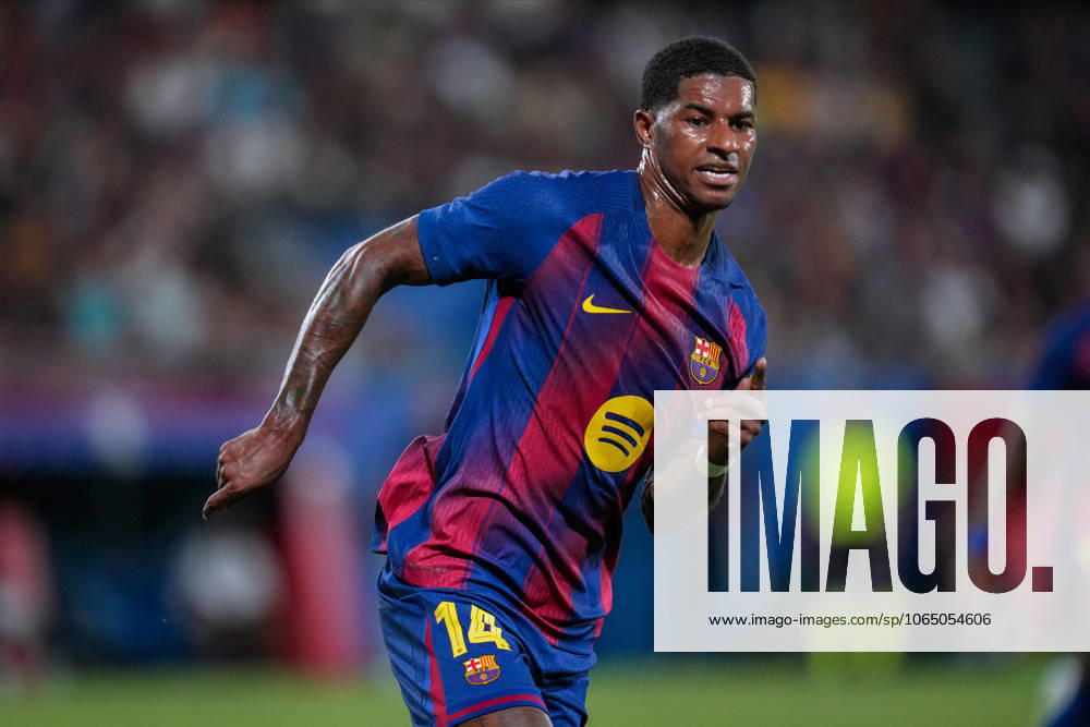 ESP: FC Barcelona, Barca v Como 1907. Joan Gamper Trophy Marcus Rashford of FC Barcelona during the Joian Gaper Trophy match between FC Barcelona and Como 1907 played at Johan Cruyff Stadium on August 10, 2025 in Barcelona, Spain. kpng