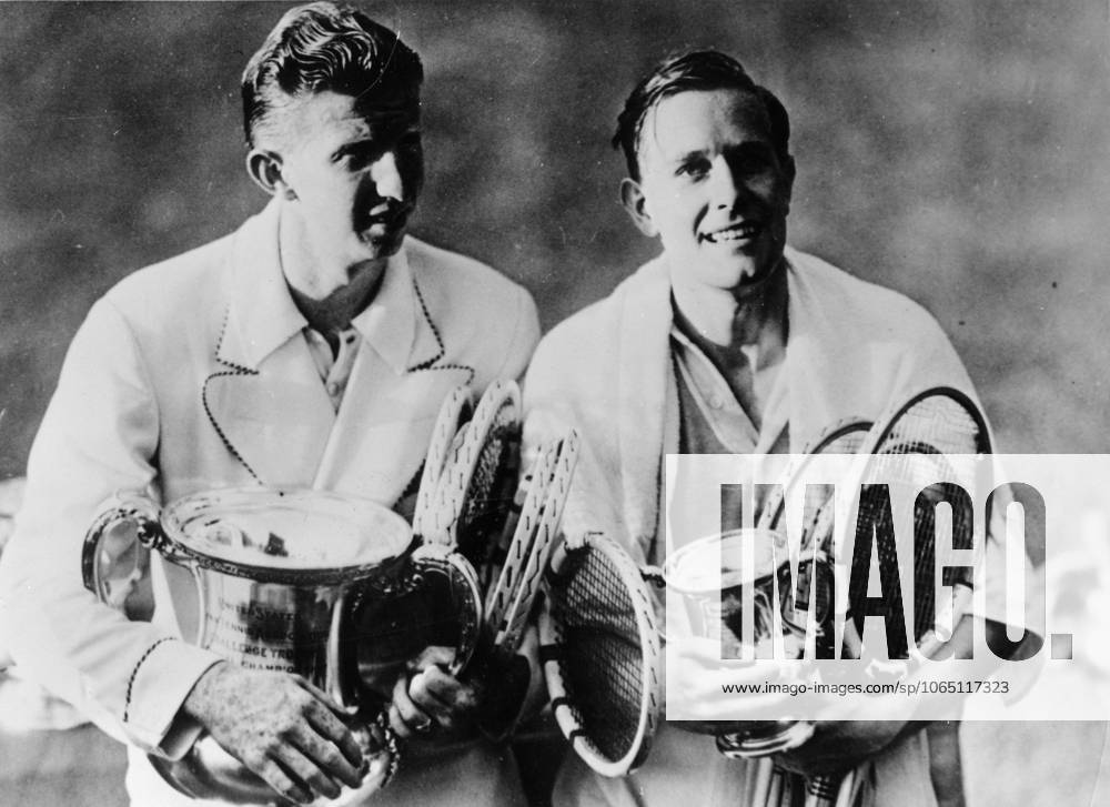 Tennis u B Z v l Donald Budge USA and Gottfried from Cramm Germany ATTENTION date estimated !ACHTUNG AUFNAHMEDATUM GESCHÄTZT!