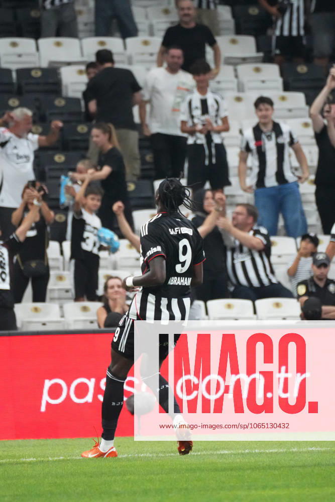 Tammy Abraham of Besiktas celebrates after scoring the second goal of his team during the UEFA Conference League 2025 26 Third Qualifying Round Second Leg match between Besiktas and St Patricks at Tupras Stadium on August 14, 2025 in Istanbul , Turkey. ( Photo by Seskimphoto ) Istanbul Turkey Istanbul Turkey