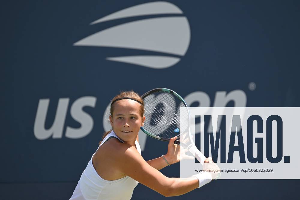 Belgian Hanne Vandewinkel pictured in action during a tennis game against Canadian Stakusic in the first round of the qualifications for the women s singles tournament of the 2025 US Open Grand Slam tennis tournament in New York City, USA, Tuesday 19 August 2025. TONYxBEHAR x131571554x