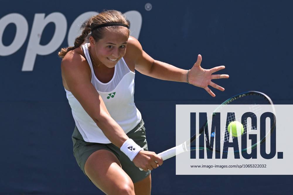Belgian Hanne Vandewinkel pictured in action during a tennis game against Canadian Stakusic in the first round of the qualifications for the women s singles tournament of the 2025 US Open Grand Slam tennis tournament in New York City, USA, Tuesday 19 August 2025. TONYxBEHAR x131571717x
