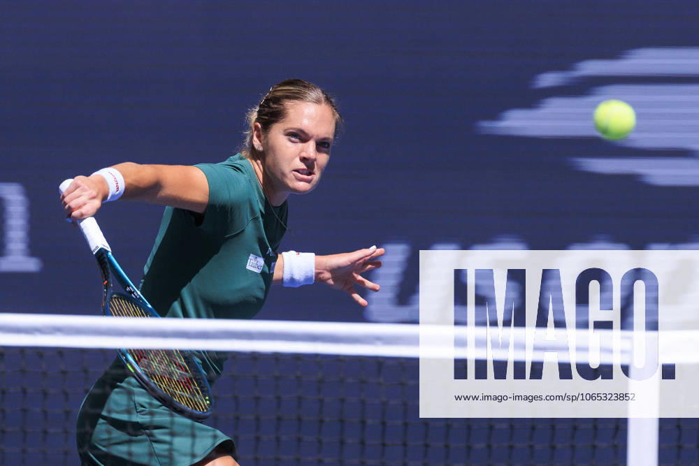 Caty McNally (in photo) and Lorenzo Musetti during a mix doubles match against Naomi Osaka and Gael Monfils at the 2025 US Open at USTA Billie Jean King National Tennis Center on Tuesday August 19, 2025 in the Flushing neighborhood of the Queens borough of New York City. JAVIER ROJAS PI Flushing Meadows USA - ZUMAp124 20250819_zaa_p124_004