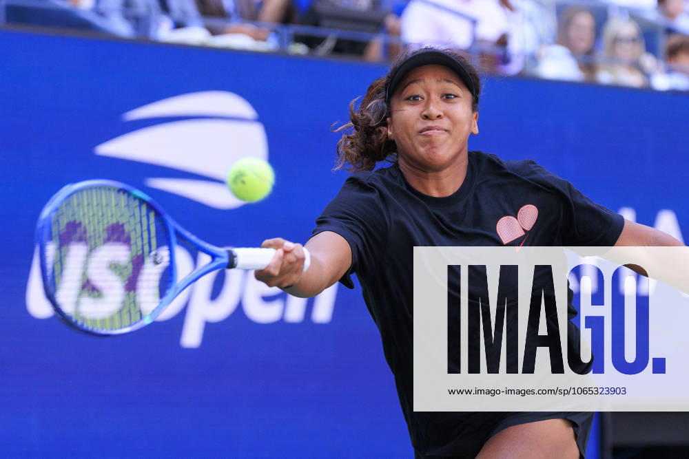 Naomi Osaka (in photo) and Gael Monfils during a mix doubles match against Caty McNally and Lorenzo Musetti at the 2025 US Open at USTA Billie Jean King National Tennis Center on Tuesday August 19, 2025 in the Flushing neighborhood of the Queens borough of New York City. JAVIER ROJAS PI Flushing Meadows USA - ZUMAp124 20250819_zaa_p124_011