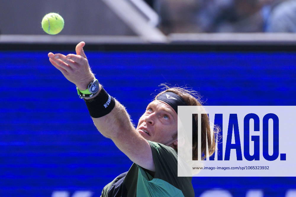 Karolina Muchova and Andrey Rublev (in photo) during a mix doubles match against Venus Williams and Reilly Opelka at the 2025 US Open at USTA Billie Jean King National Tennis Center on Tuesday August 19, 2025 in the Flushing neighborhood of the Queens borough of New York City. JAVIER ROJAS PI Flushing Meadows USA - ZUMAp124 20250819_zaa_p124_018