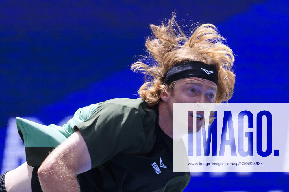 Karolina Muchova and Andrey Rublev (in photo) during a mix doubles match against Venus Williams and Reilly Opelka at the 2025 US Open at USTA Billie Jean King National Tennis Center on Tuesday August 19, 2025 in the Flushing neighborhood of the Queens borough of New York City. JAVIER ROJAS PI Flushing Meadows USA - ZUMAp124 20250819_zaa_p124_019