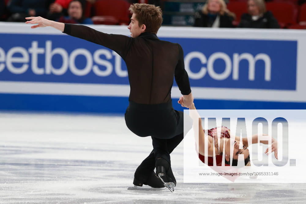 World Figure skating, Eiskunstlauf Championships 2024 - Pairs Short Program MONTREAL, CANADA - MARCH 20 : Isabella Gamez and Aleksandr Koroving of Philippines compete in ‘Pairs Short Program’ during World Figure Skating Championships 2024 in Montreal, Quebec, Canada on March 20, 2024. Quebec Canada. Editorial use only. Please get in touch for any other usage.