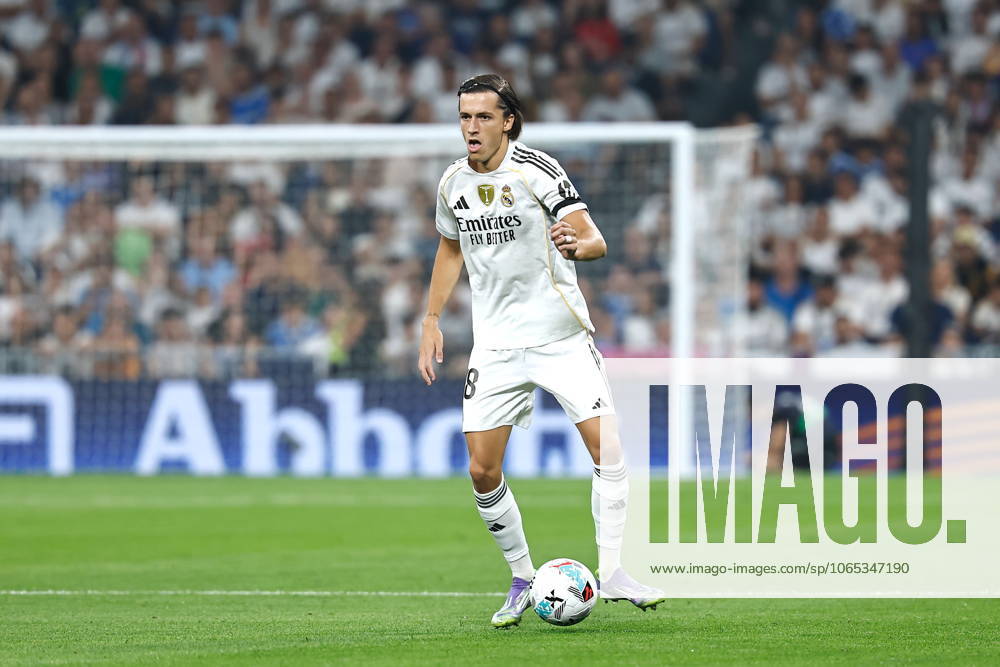 Alvaro Carreras (Real), AUGUST 19, 2025 - Football Soccer : Spanish LaLiga EA Sports match between Real Madrid CF - CA Osasuna at the Estadio Santiago Bernabeu in Madrid, Spain. Noxthirdxpartyxsales aflo_300659070