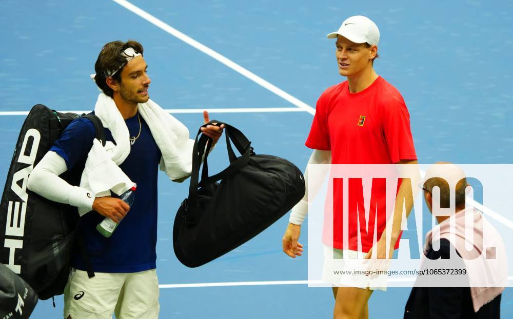 Jannik Sinner and Lorenzo Musetti 2025 US Open, Thursday Previews, USTA Billie Jean King National Tennis Center, New York, USA - 21 Aug 2025New York Flushing Meadows