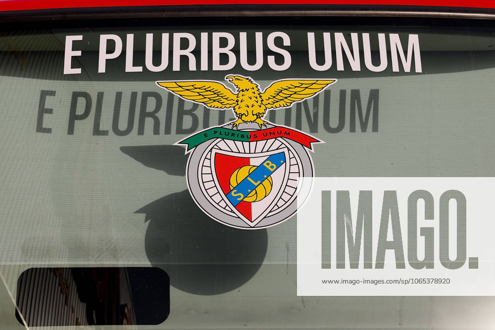 Portugal, Lisbon 2025 08 12 Second leg Third qualifying round Uefa Champions League 2025 26 , S L Benfica OGC Nice v l , Symbol photo, Symbol image SL Benfica Logo, E Pluribus Unum