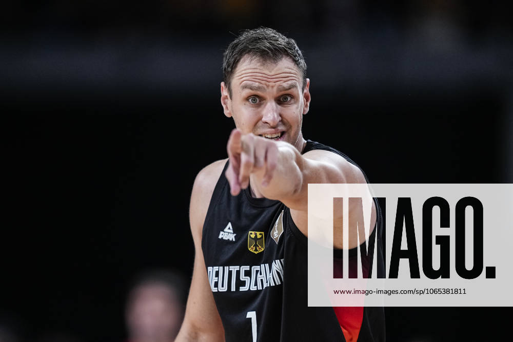 Johannes Voigtmann of Germany gestures during City of Madrid Tournament, basketball match played between Spain and Germany at Madrid Arena on August 21, 2025 in Madrid, Spain. Madrid Spain - ZUMAa181 20250821_zaa_a181_139
